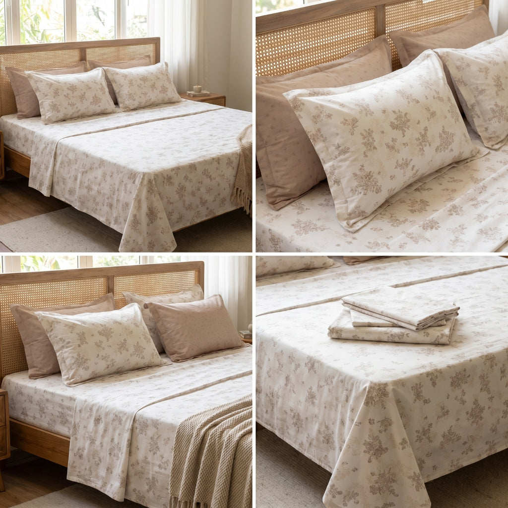 Luxury French Bedsheet With 4 Pillow Covers