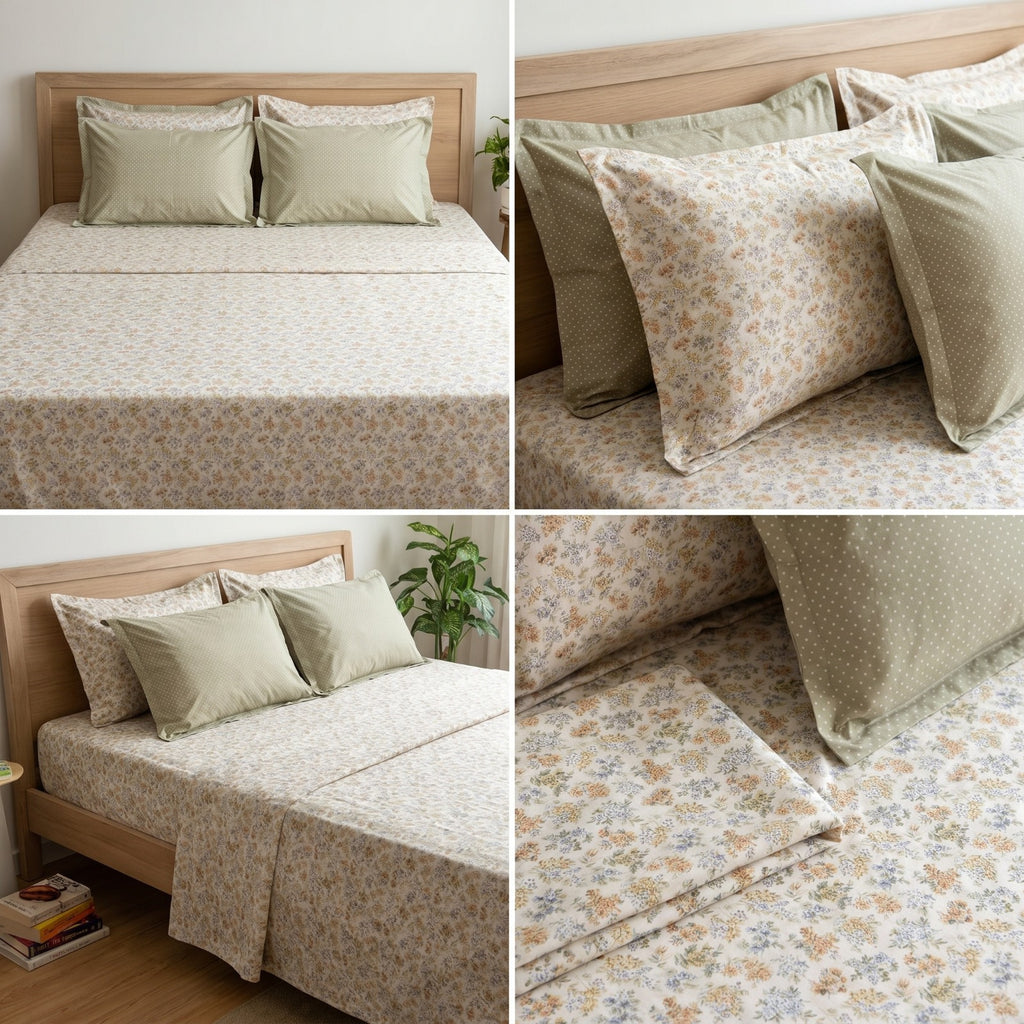 Luxury French Bedsheet With 4 Pillow Covers