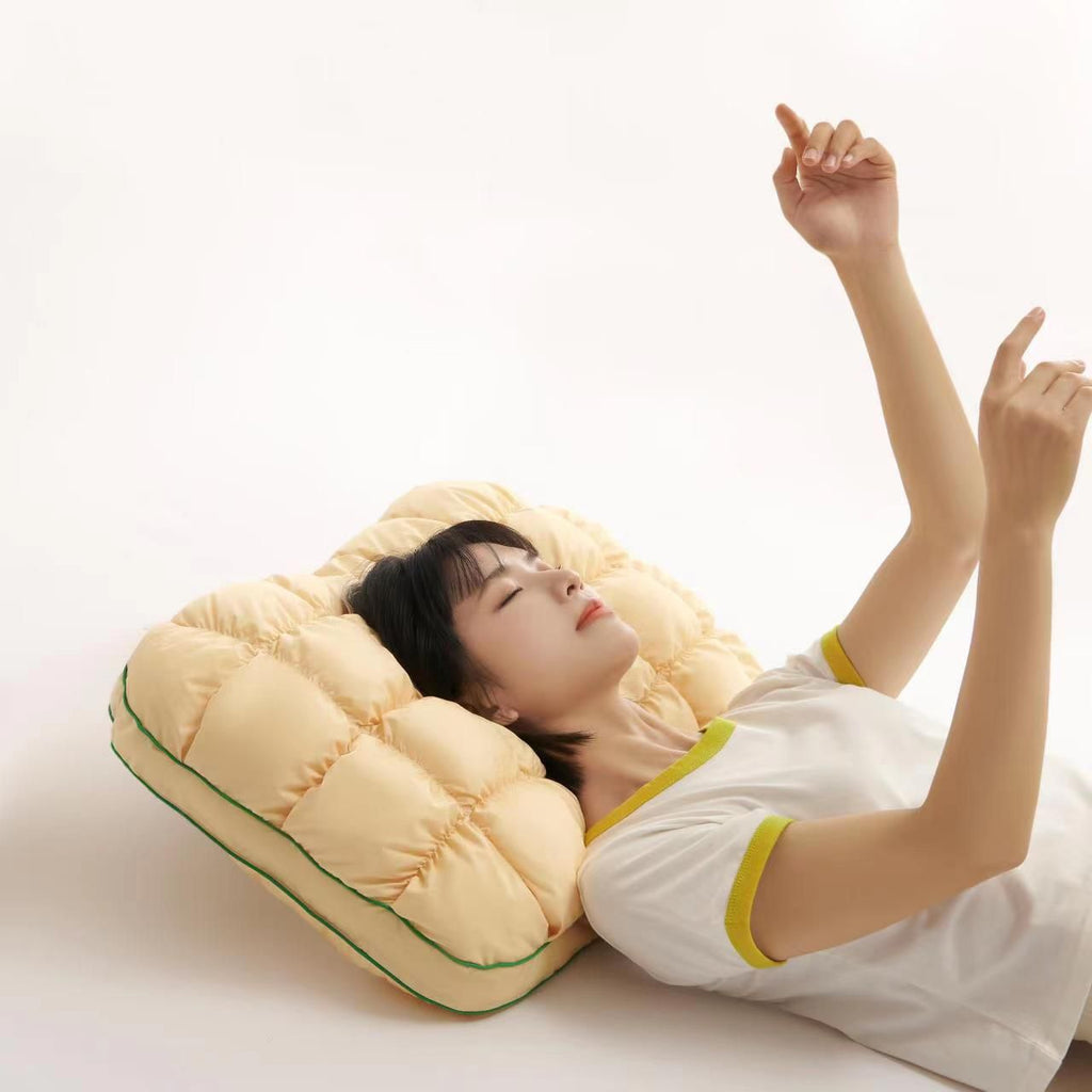 Premium Pineapple Bun Cervical & Neck Support Pillow – Organic Cotton