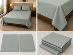 King Size Satin Bedsheet Set – 108×108 Inches | 3 Pcs with 2 Matching Pillow Covers | Product Code :- 55B135RKEH