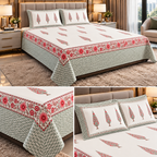Meher Botanical Royale – 600TC Pure Cotton King Size Bedsheet Product Code :- 55B178RKEH