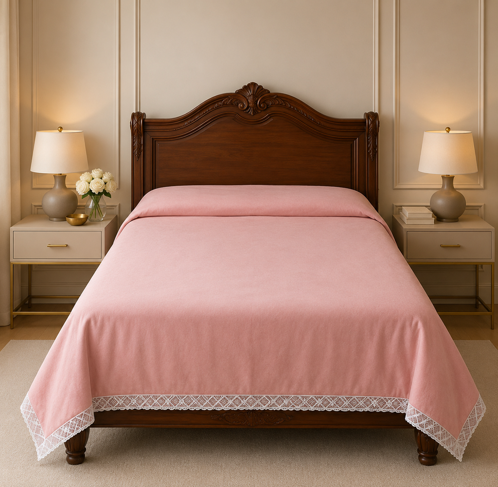 Premium Plain Mulmul Dohar with Lace Border - Single bed dohar combo Product Code :- 55B199RKEH