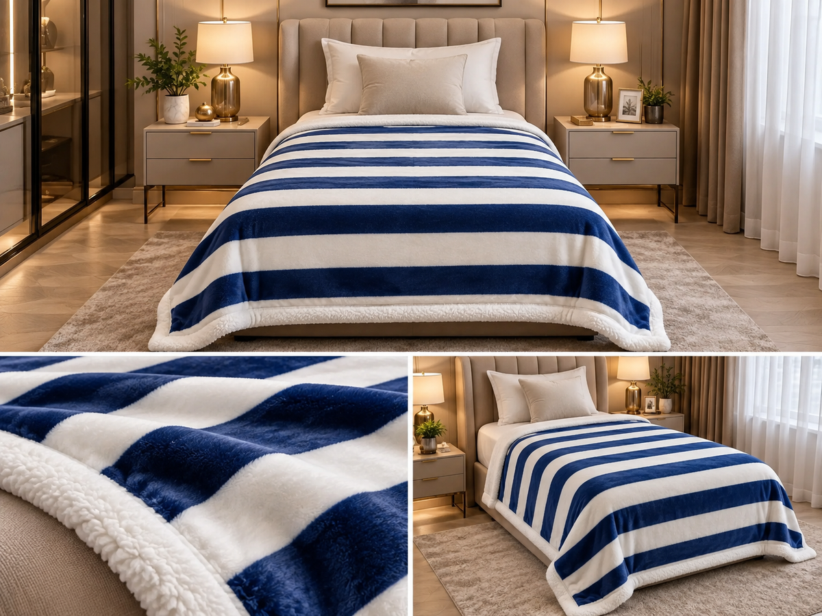European Inspired Sherpa inside  Blanket –  Single Product Code :- 55B165RKEH