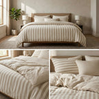 Striped Double Bed Comforter | Ultra Soft & Cozy