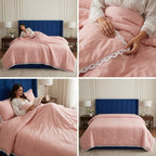 Premium Plain Mulmul Dohar with Lace Border - Double Bed