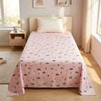 Premium Kids Cartoon Printed Single Bedsheet Set – 100 % Pure Cotton