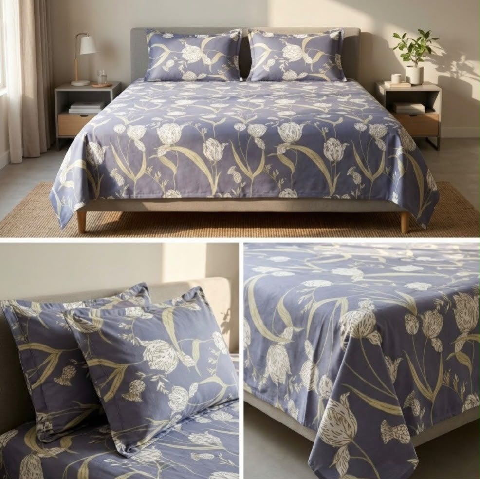 Plush Winter Bedsheet Set – Ultra Soft & Cozy King Size (3 Pcs)