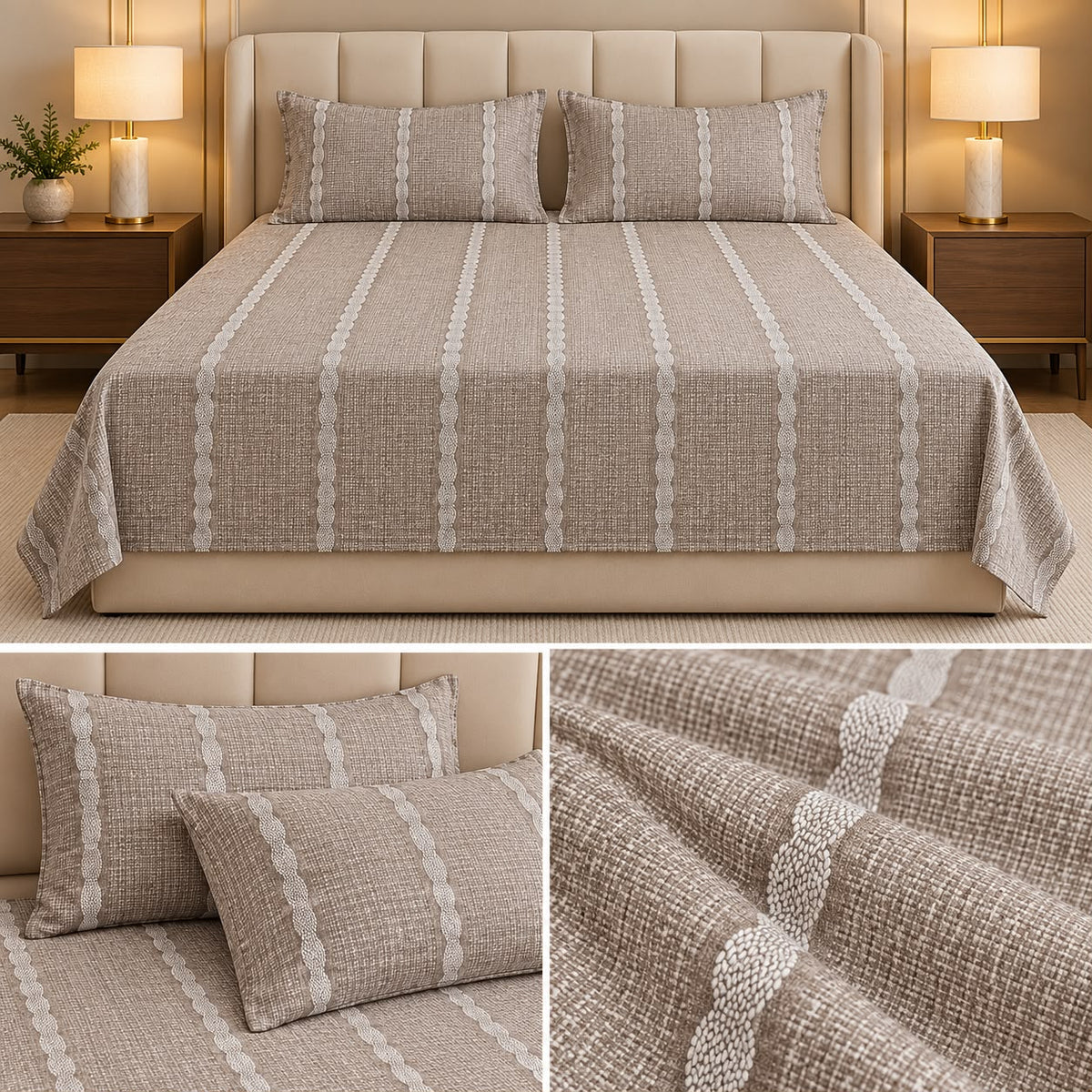 Jumbo Bedsheet 120 by 120 Inch | Super King Size Product Code :- 55B108RKEH