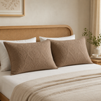 Premium Quilted Pillow Covers – Elegant Comfort for Every Space - Set of 2 Product Code :- 55B29RKEH