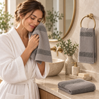 Luxe Waffle Terry Cotton Hand Towel – 40 × 60 CM | Textured Everyday Towel