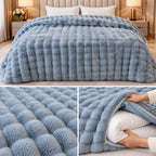 Russian Minus Degree Rabbit Fur Blanket Cum Duvet Cover – 1000 GSM Ultra Luxury Winter Collection