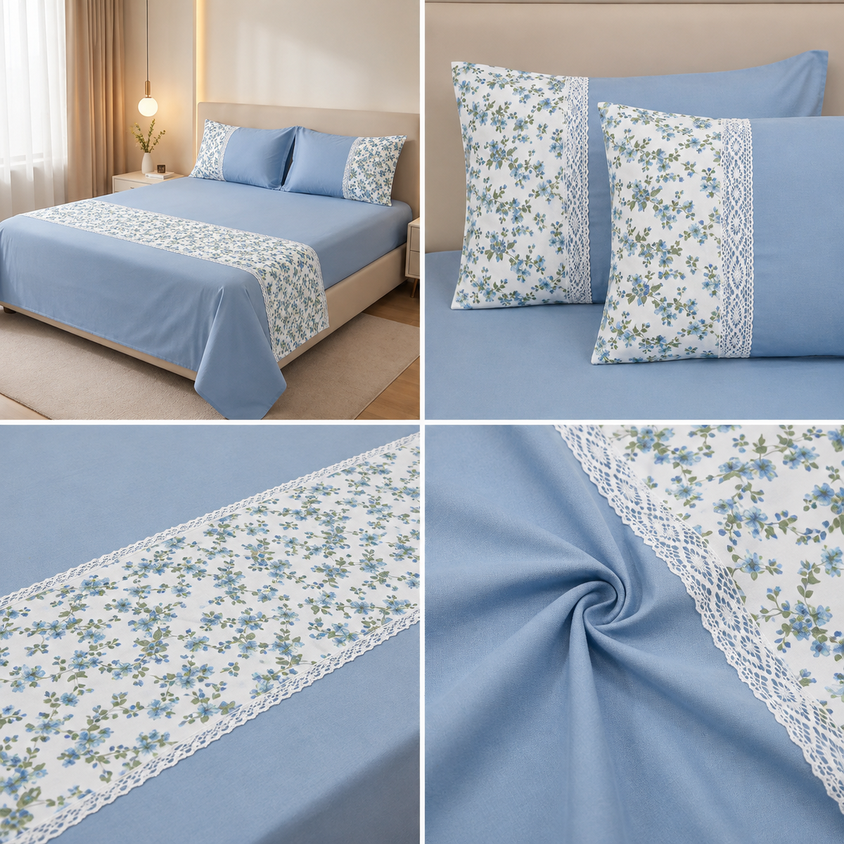 ✨ English King Size Non - Quilted Bedcover– 108 × 108 Inches ✨ Product Code :- 55B199RKEH