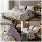 Austin Sage Bloom 4 Pcs King Size Comforter Bedsheet Set