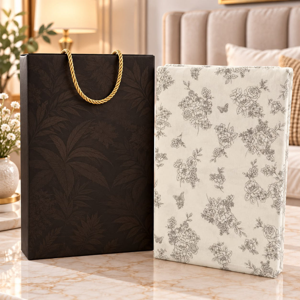 Luxe Premium Printed Bedsheet Gift Set – King Size 3 Pcs