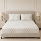 ✨ Super King Fitted Elastic Bedsheet – Pure Rib Cotton | King Size ✨ Product Code :- 55B105RKEH