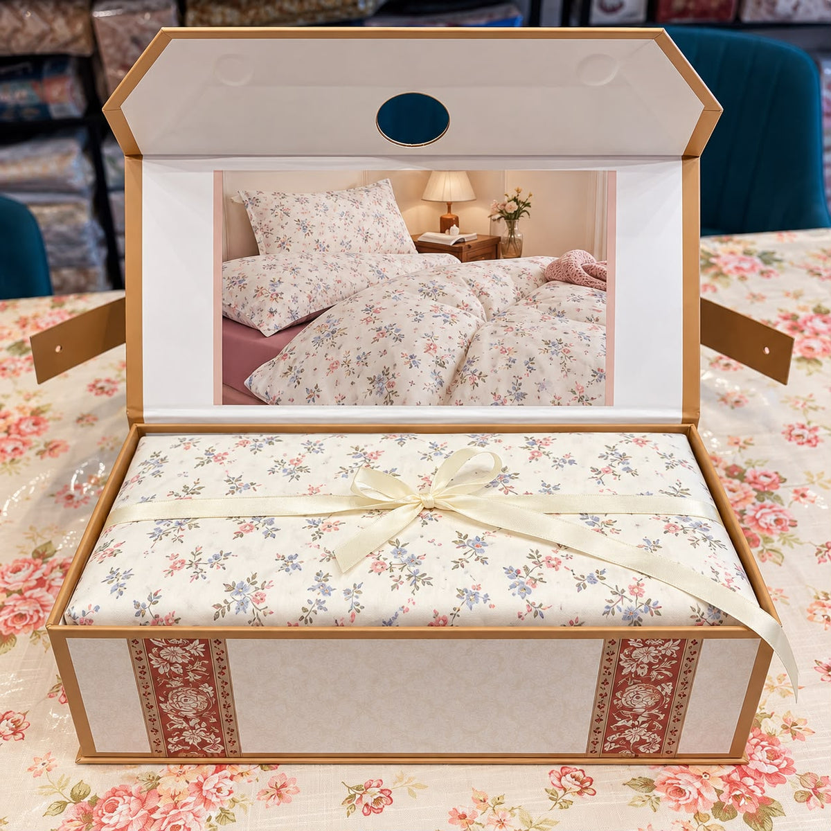 Premium Elia Luxury Bedsheet Gift Box – 3 Piece King Size Bedsheet Set