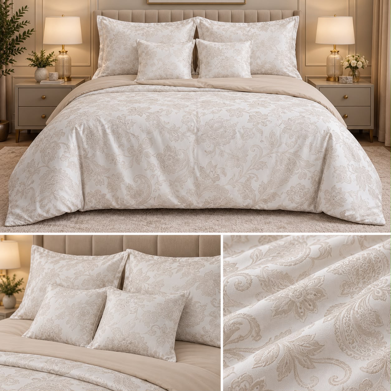 Berlin Luxury 6-Piece King Size Comforter Bedding Set – Super Soft Collection