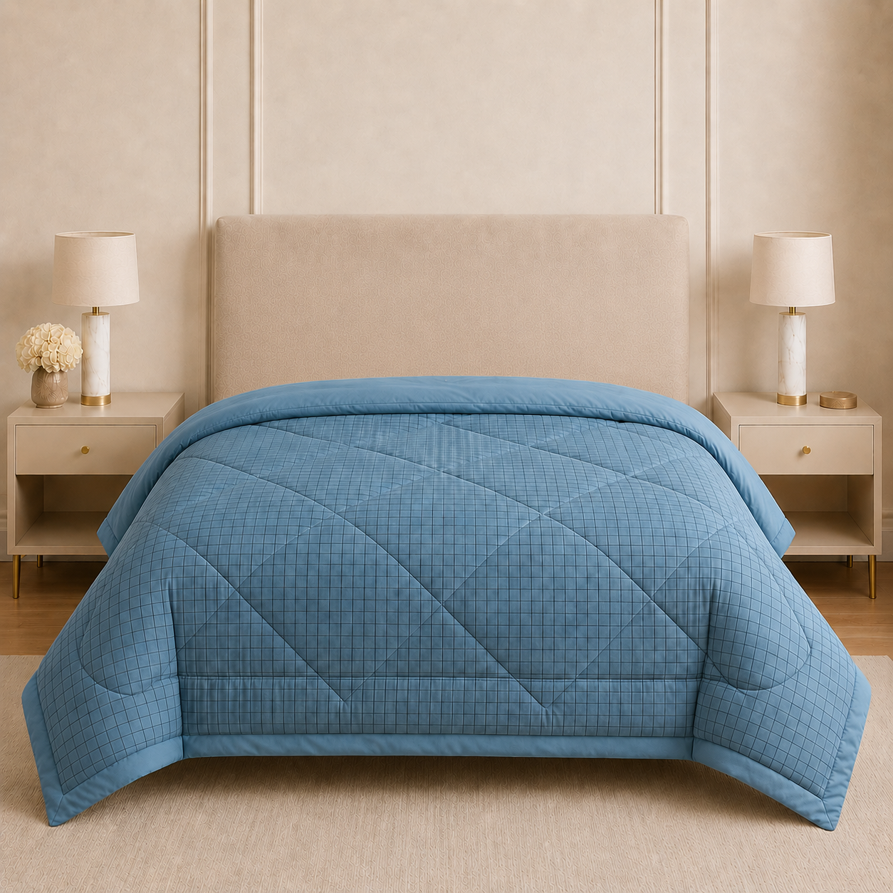 ✨ Check Mate AC Comforter – Ultra Soft King Size Comfort ✨ Product Code :- 55B175RKEH