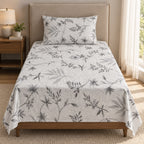 Printed Single Bedsheet Set – 2 Pcs (1 Bedsheet + 1 Pillow Cover) 100 % Pure Cotton