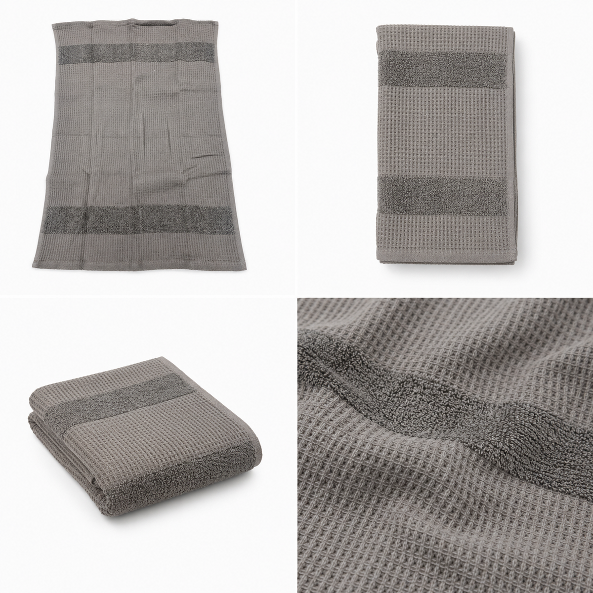 Luxe Waffle Terry Cotton Hand Towel – 40 × 60 CM | Textured Everyday Towel