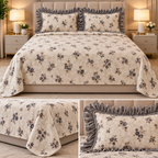 Vintage Bloom Premium Winter Bedsheet Set – 3 Pcs set Product Code :- 55B225RKEH