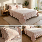 Embossed Winter Bedsheet Set – Ultra Soft & Cozy King Size (3 Pcs)