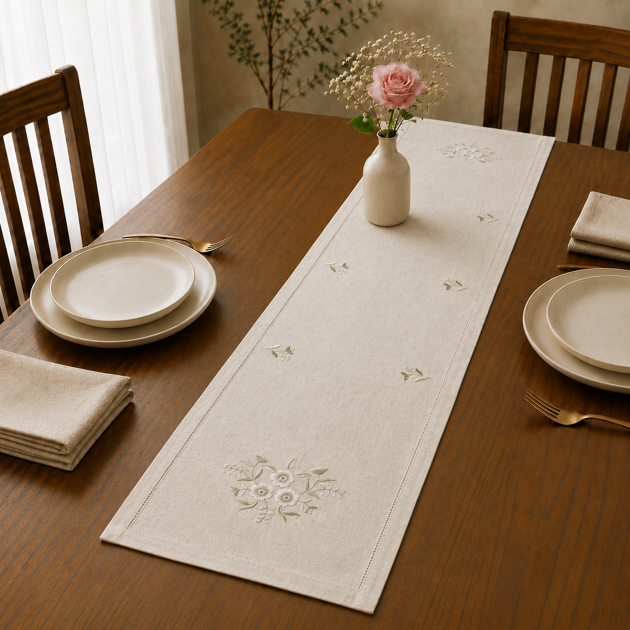 Luxury Designer Turkish Table Runner (70 x 16 Inches)