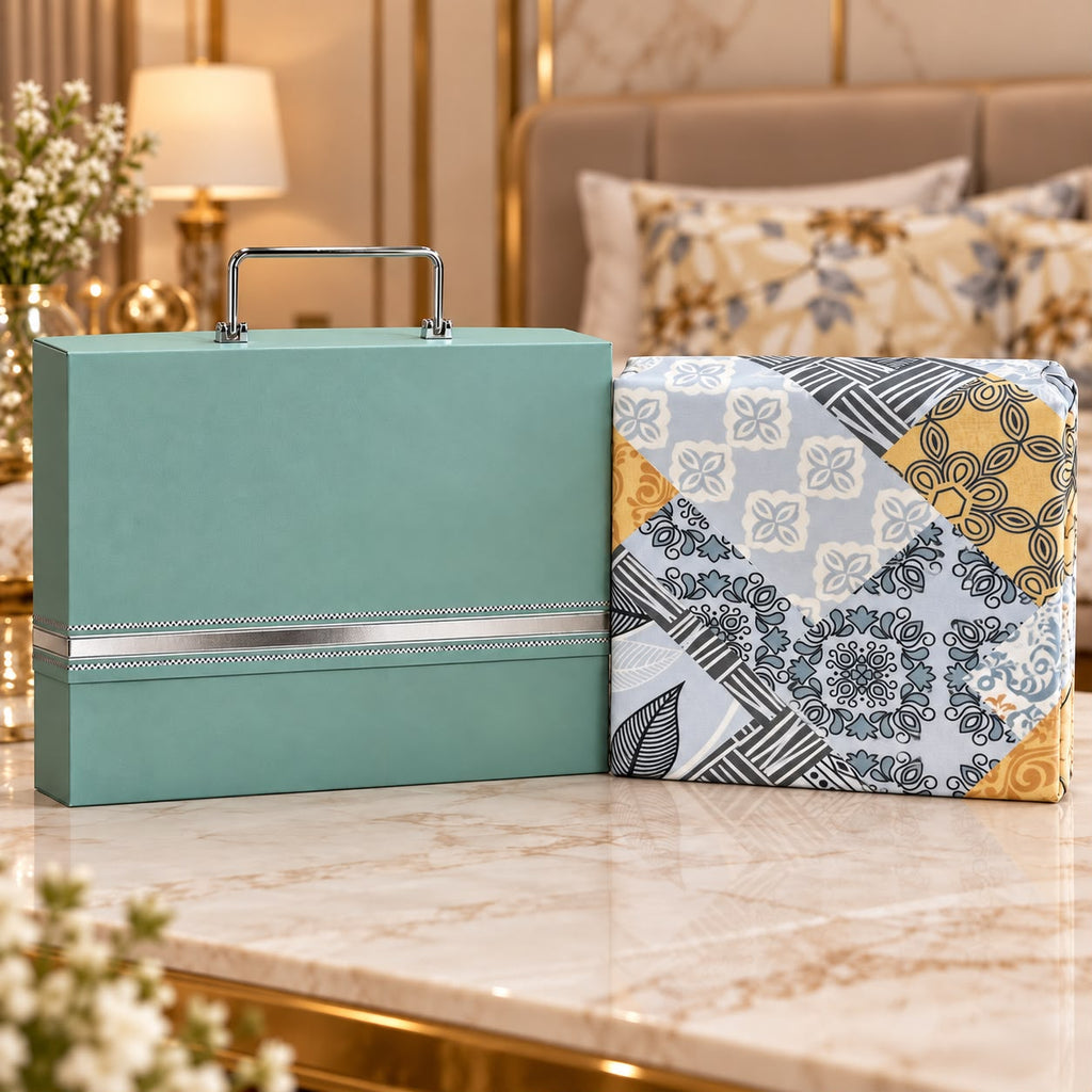 Premium Luxury Floral Bedsheet Gift Box – 3