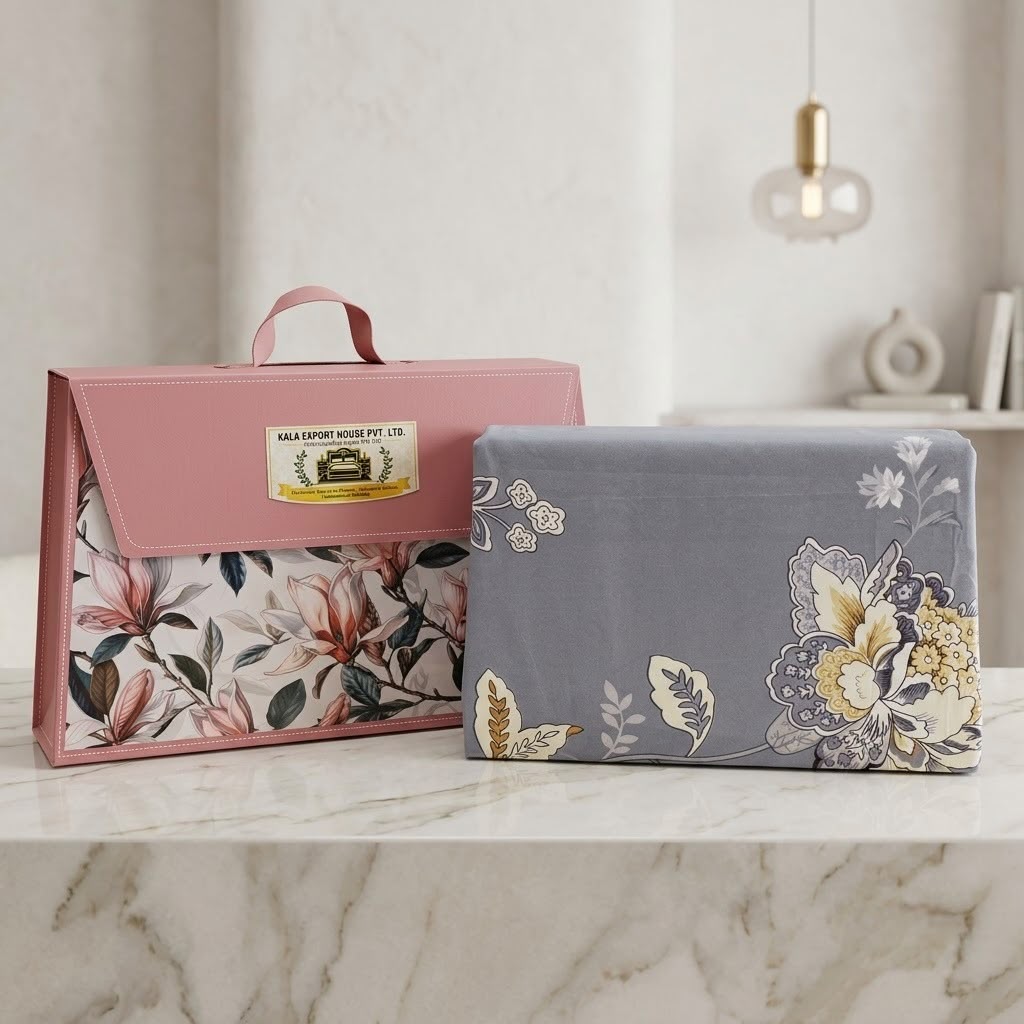 Aurelia Luxe Printed Bedsheet Gift Set – 3 Pcs Premium Bedding Set
