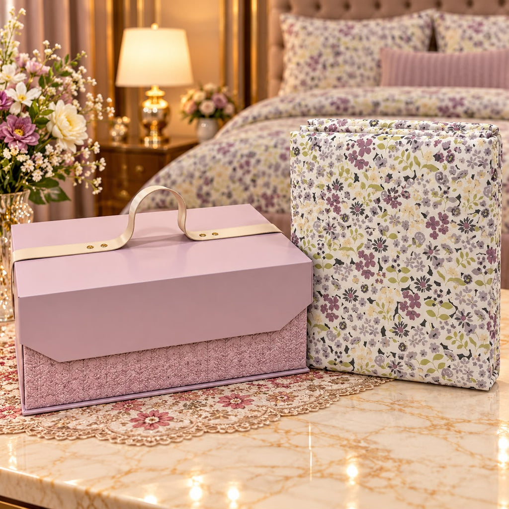 Luxury Floral 4-Piece Duvet Cover Gift Set – Premium King Size Bedding Collection