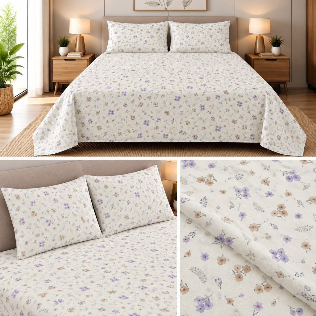 Blush Petal Cotton Bedsheet Set – King Size 3 Pcs Soft Like Butter