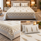 Meher Botanical Royale – 600TC Pure Cotton King Size Bedsheet Product Code :- 55B178RKEH