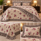 Vintage Bloom Premium Winter Bedsheet Set – 3 Pcs set Product Code :- 55B225RKEH
