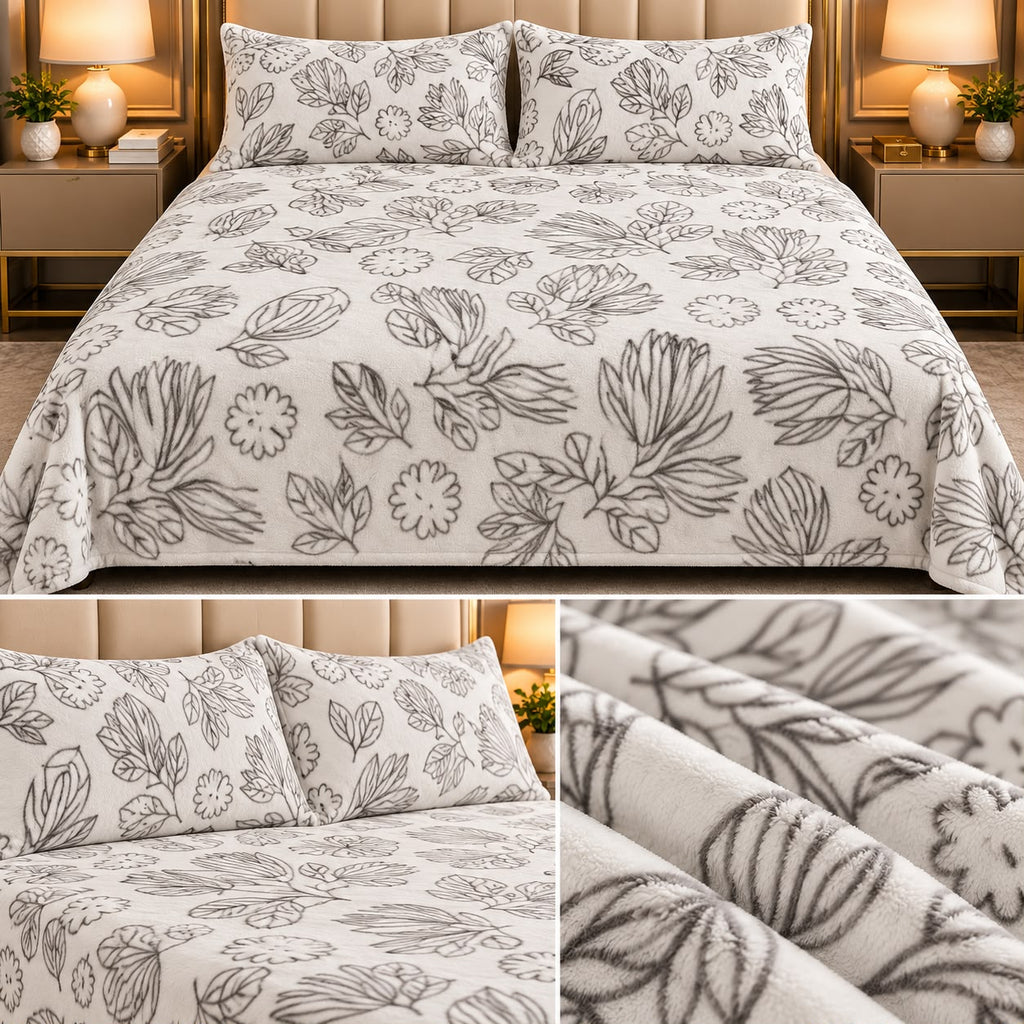 Senorita Luxe Winter Bedsheet Set – King Size 3 Pcs | Ultra-Soft Warm