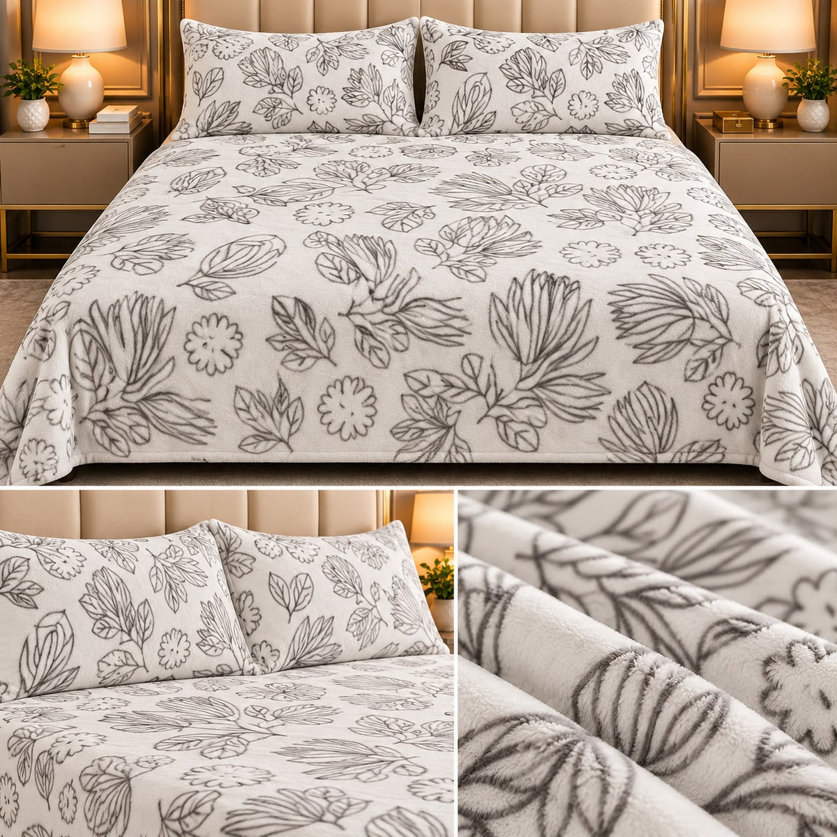 Senorita Luxe Winter Bedsheet Set – King Size 3 Pcs | Ultra-Soft Warm
