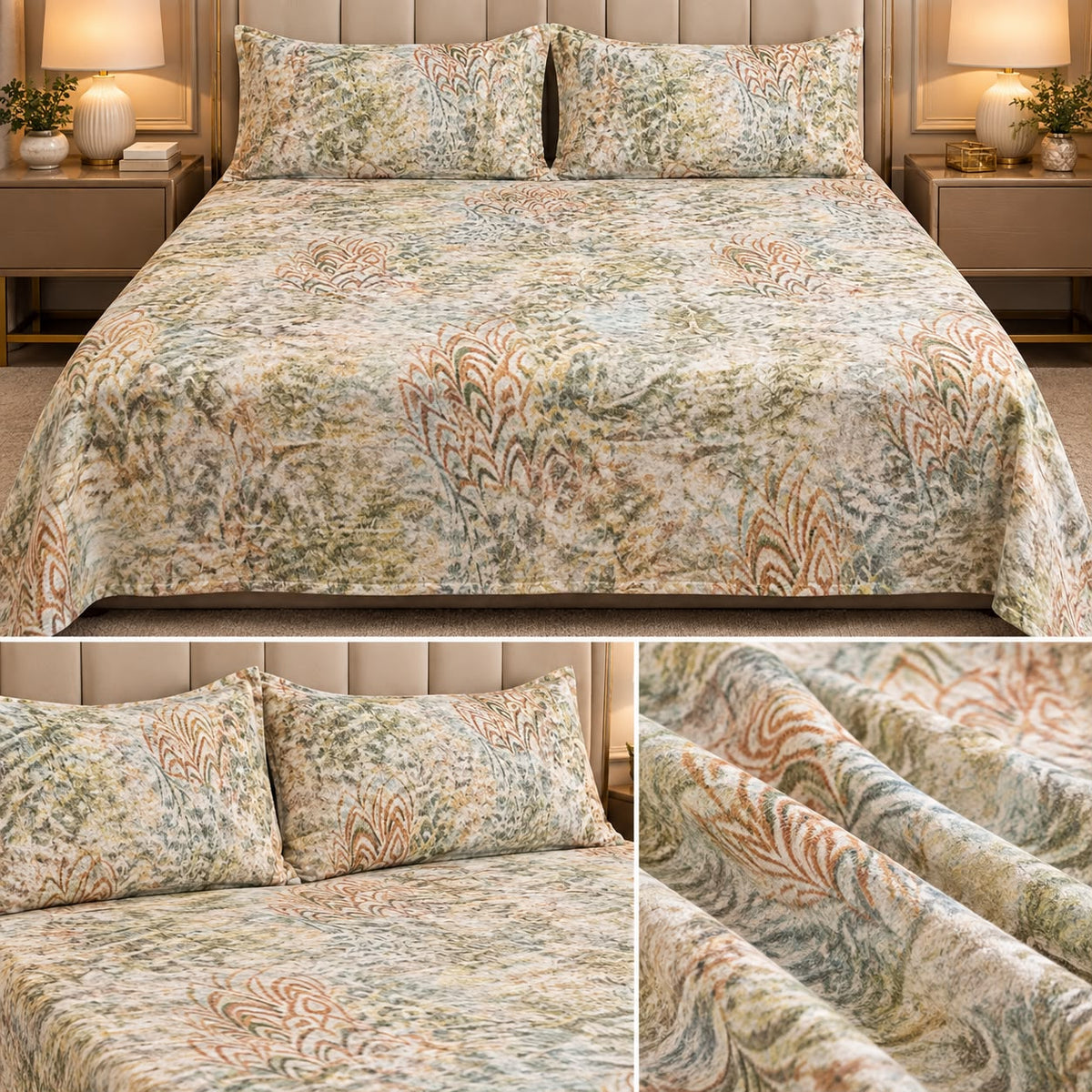 Cozy Luxe Winter Bedsheet Set – King Size 3 Pcs Product Code :- 55B2150RKEH