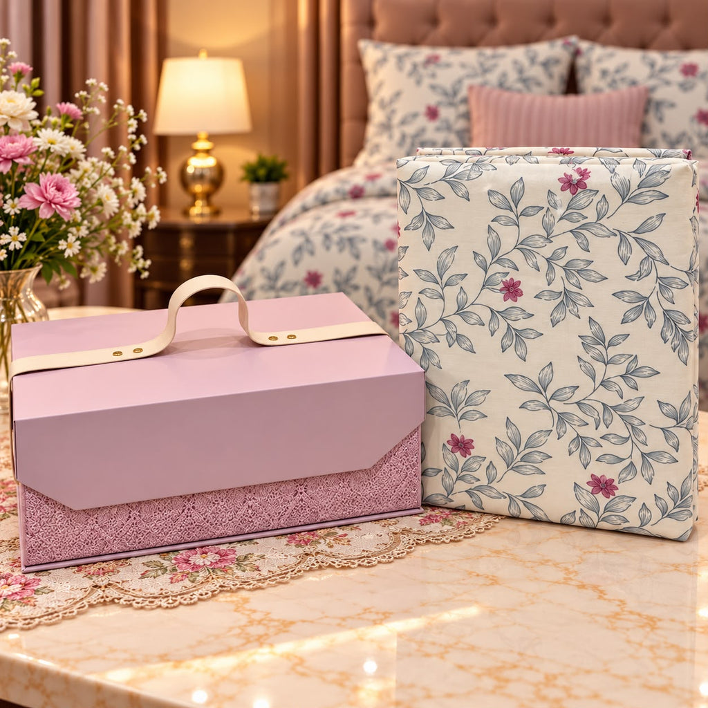 Luxury Floral 4-Piece Duvet Cover Gift Set – Premium King Size Bedding Collection