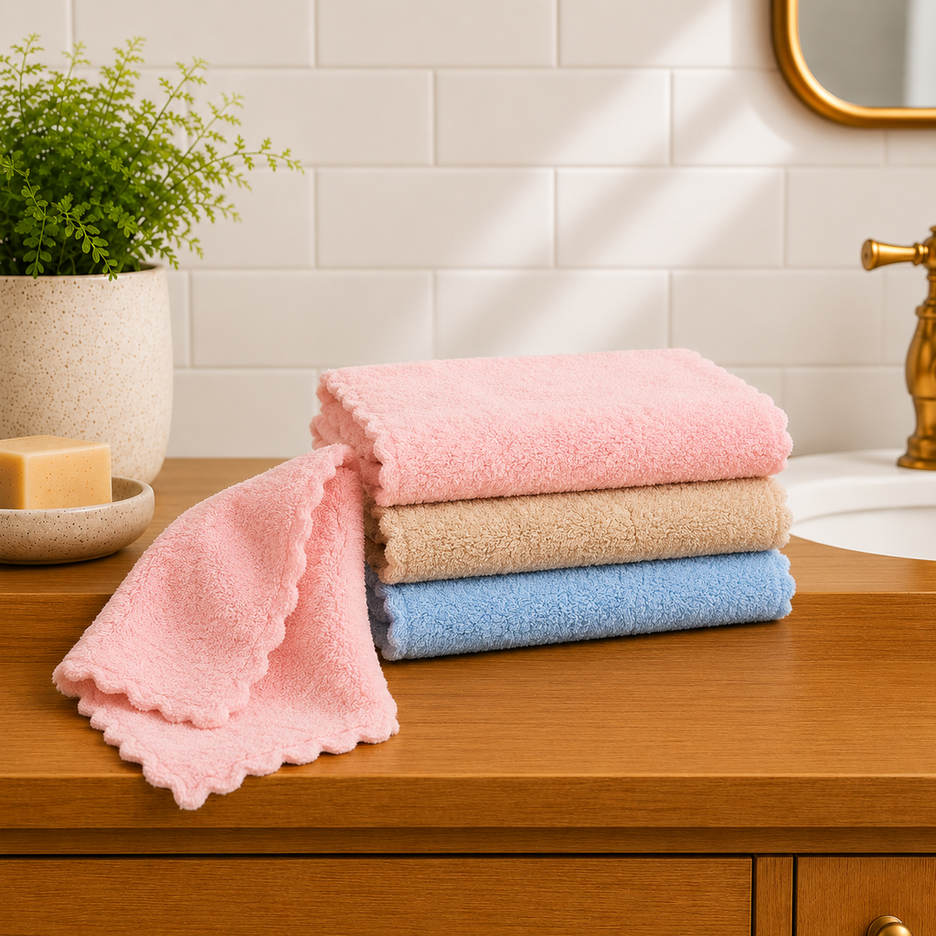 Ultra Soft Baby Hand Towels Set of 3 – Gentle Care for Little Ones 👶✨