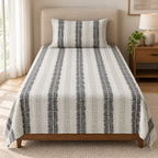 Printed Single Bedsheet Set – 2 Pcs (1 Bedsheet + 1 Pillow Cover) 100 % Pure Cotton