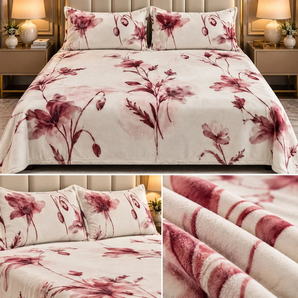 Cozy Luxe Winter Bedsheet Set – King Size 3 Pcs Product Code :- 55B2150RKEH