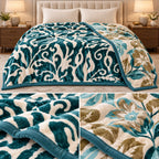 Dual-Side Reversible Winter Blanket – Double Bed | Ultra Soft Plush Velvet Luxury Blanket