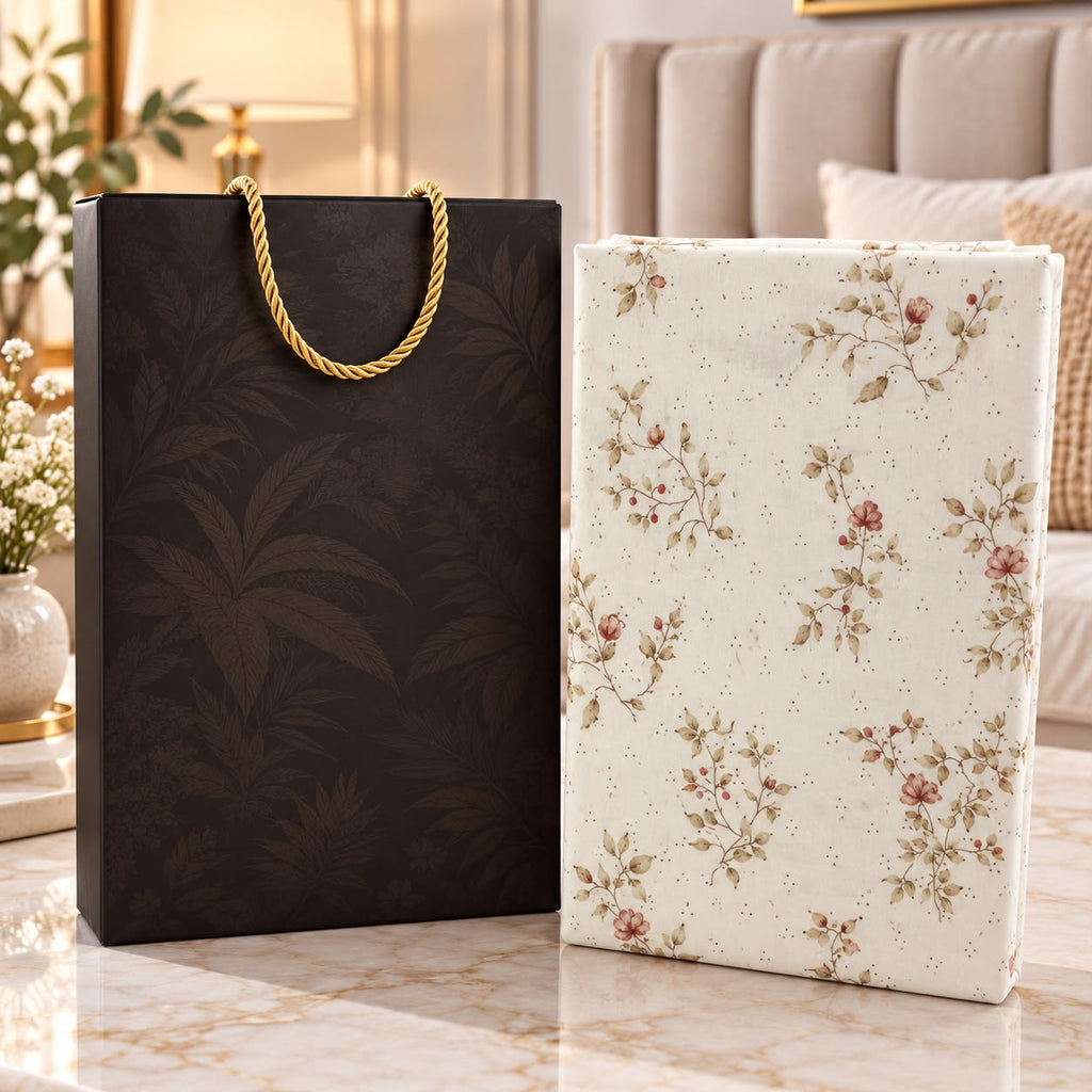 Luxe Premium Printed Bedsheet Gift Set – King Size 3 Pcs