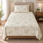 Printed Single Bedsheet Set – 2 Pcs (1 Bedsheet + 1 Pillow Cover) 100 % Pure Cotton