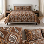 English Prints Quilted Bedcover with 2 Matching Pillow Covers – 3 Pcs Set