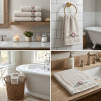 Elegant Embroidered Hand Towel – 35 × 75 cm