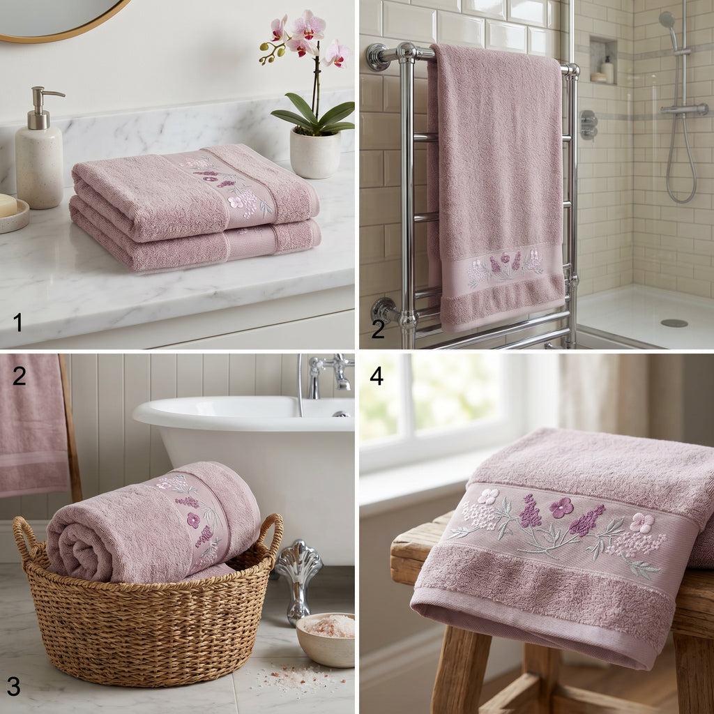 Premium Embroidered Hand Towel – 35 × 75 cm