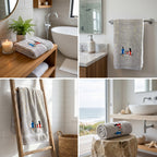 Family Cotton Bath Towels – 55 x 28 Inches
