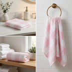 Waffle Cotton Bath Towels – 55 x 28 Inches