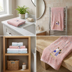 Family Cotton Bath Towels – 55 x 28 Inches