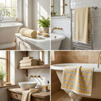 Stripe Cotton Bath Towels – 55 x 28 Inches